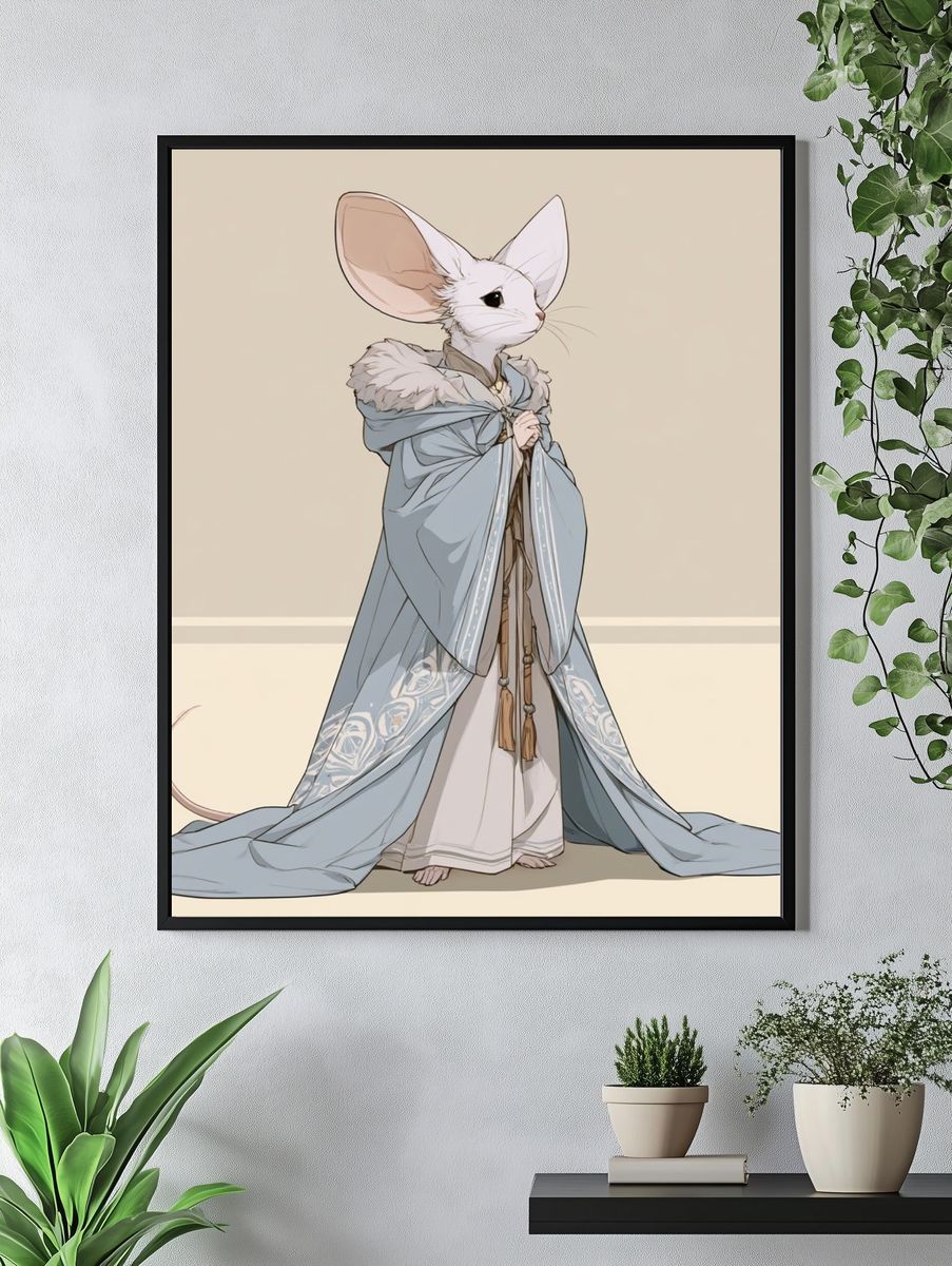 Mouse in Robes Illustration Poster. — room view 4