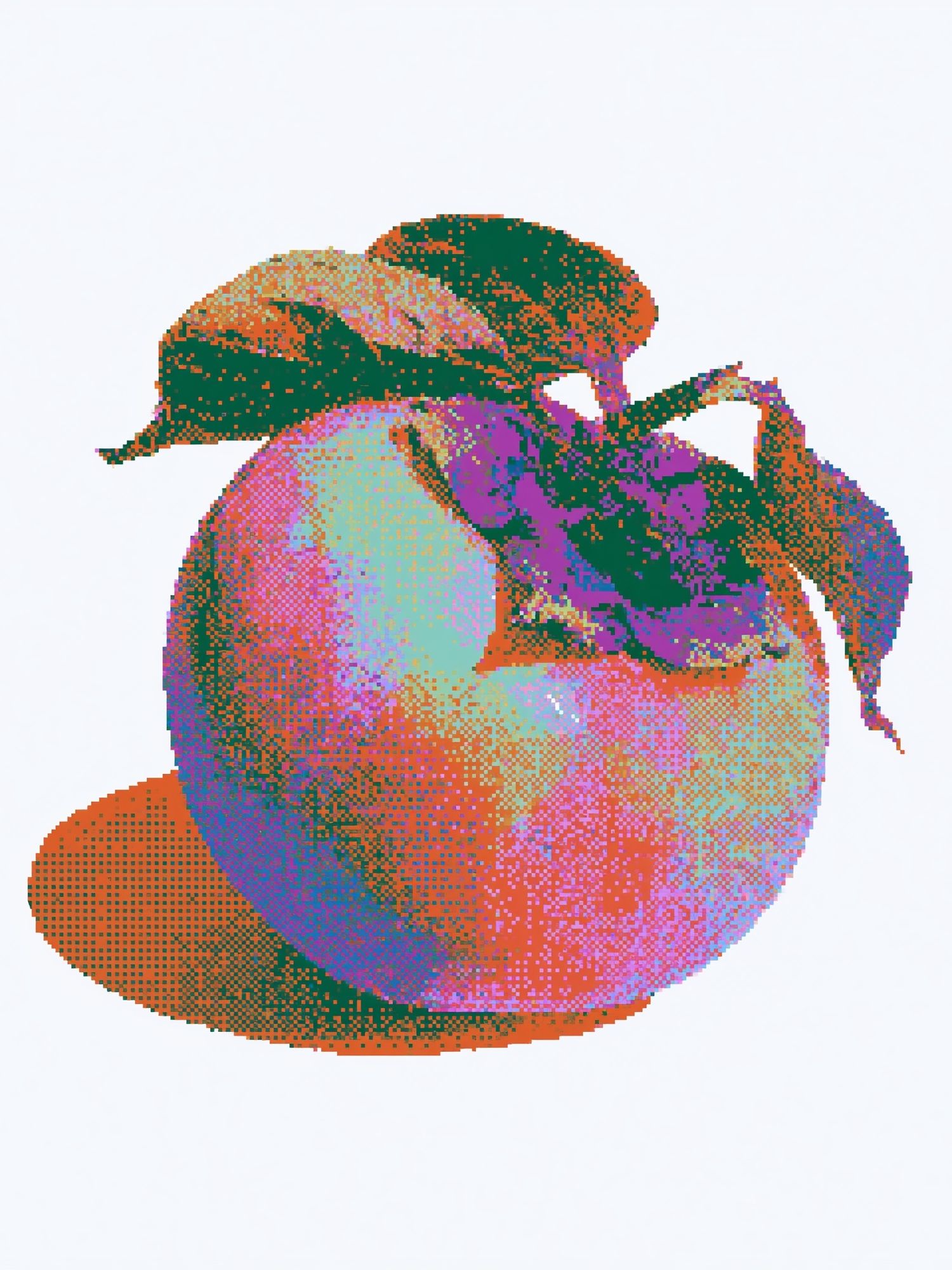 Pixel Fruit Still Life Poster. poster — illustration art