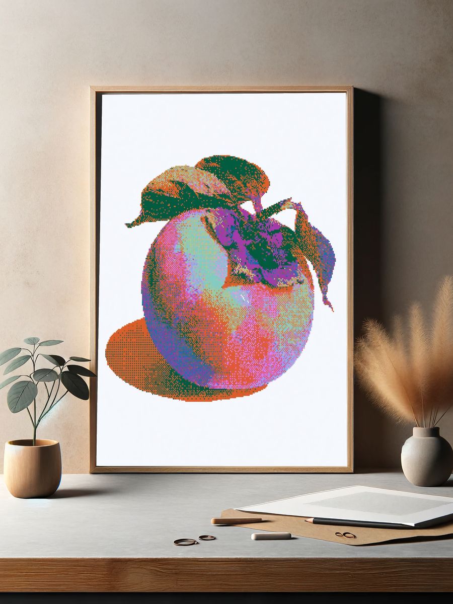 Pixel Fruit Still Life Poster. — room view 2
