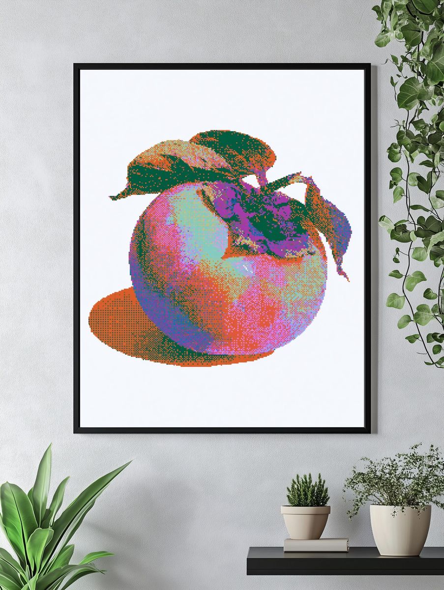 Pixel Fruit Still Life Poster. — room view 4