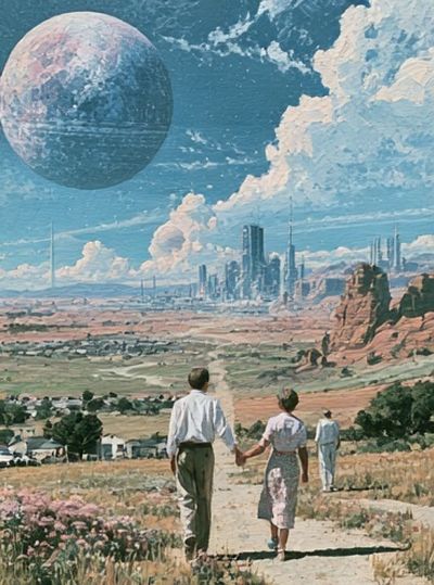 Sci-Fi Landscape Illustration Poster.