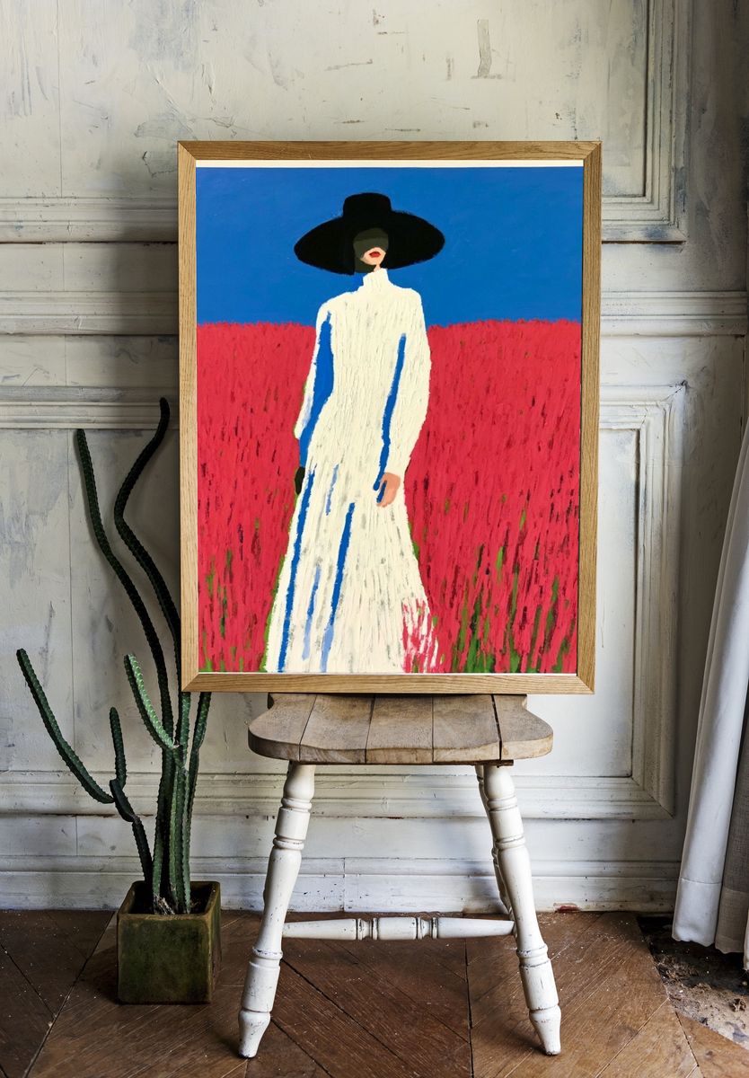 Fashion Figure in Field Illustration Poster. room preview