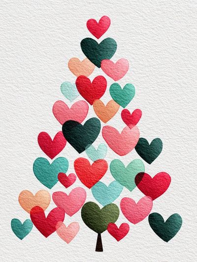 Heart Tree Illustration Poster. poster