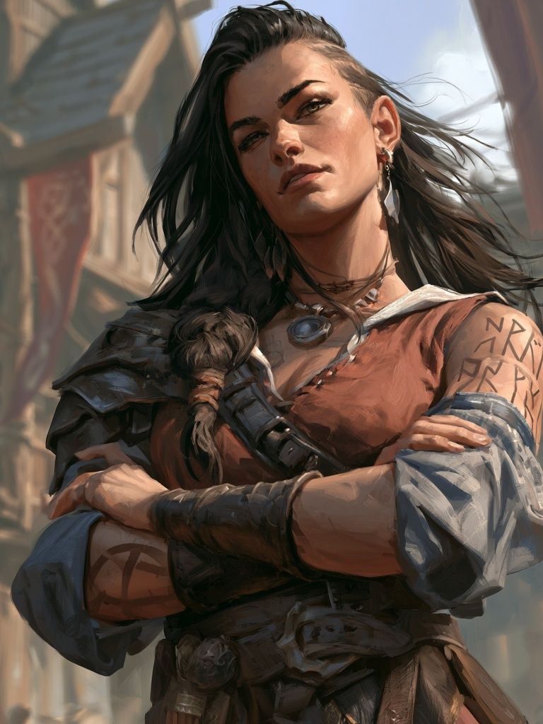 Warrior Woman Digital Art Poster. poster — illustration art