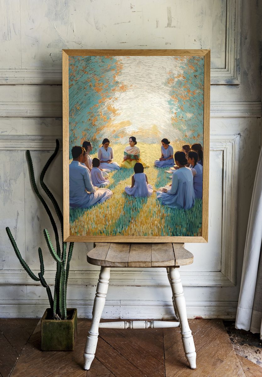 Meditation Circle Illustration Poster. room preview