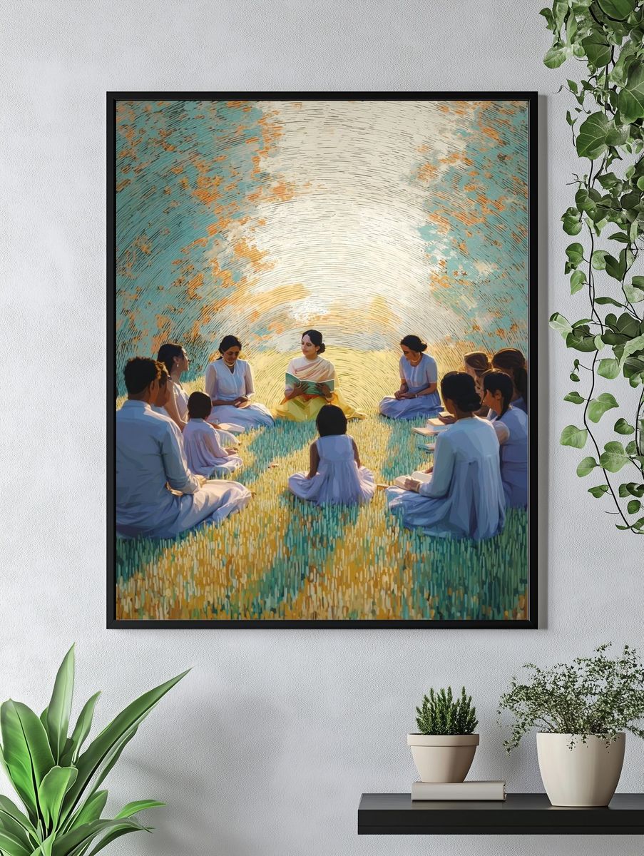 Meditation Circle Illustration Poster. — room view 4