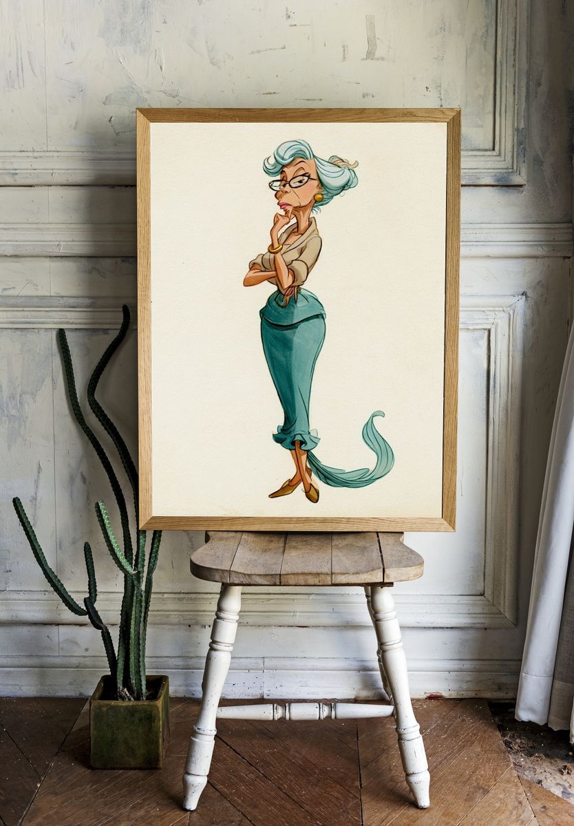 Elegant Woman Illustration Poster. room preview