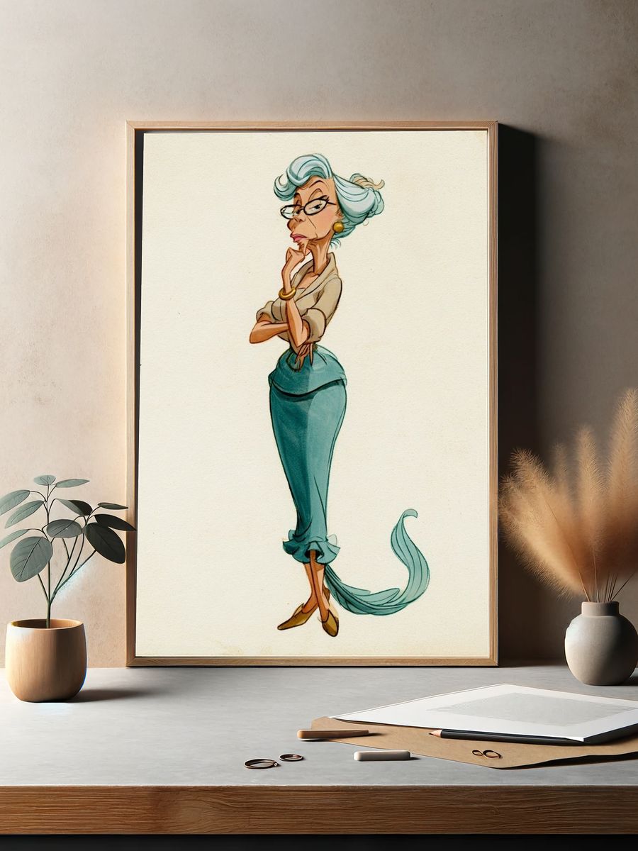 Elegant Woman Illustration Poster. — room view 2