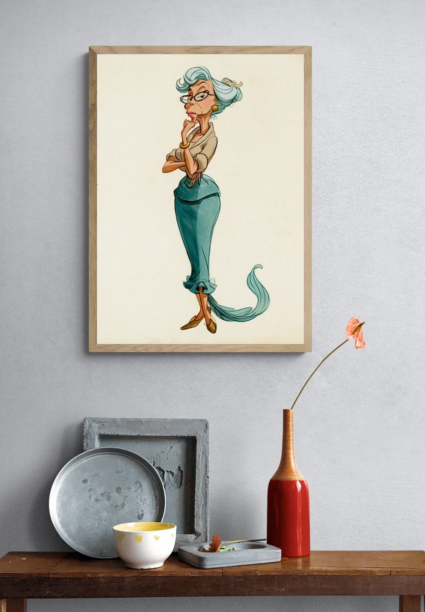 Elegant Woman Illustration Poster. — room view 3