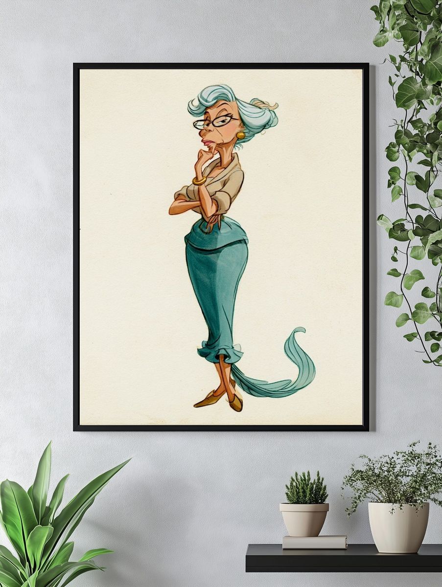 Elegant Woman Illustration Poster. — room view 4