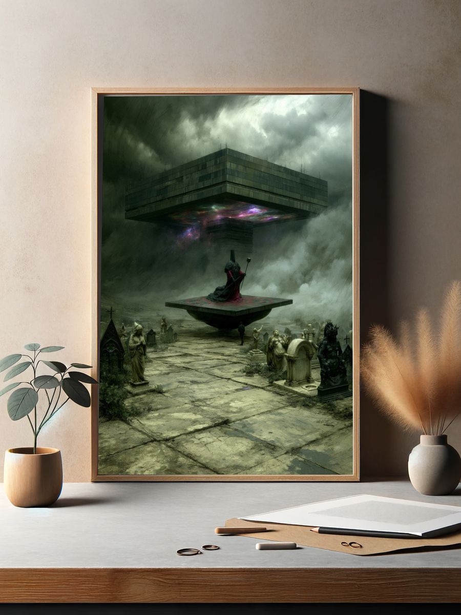 Surreal Monolith Ritual Poster. — room view 2