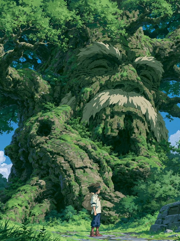 Ancient Tree Spirit Illustration Poster. poster — illustration art