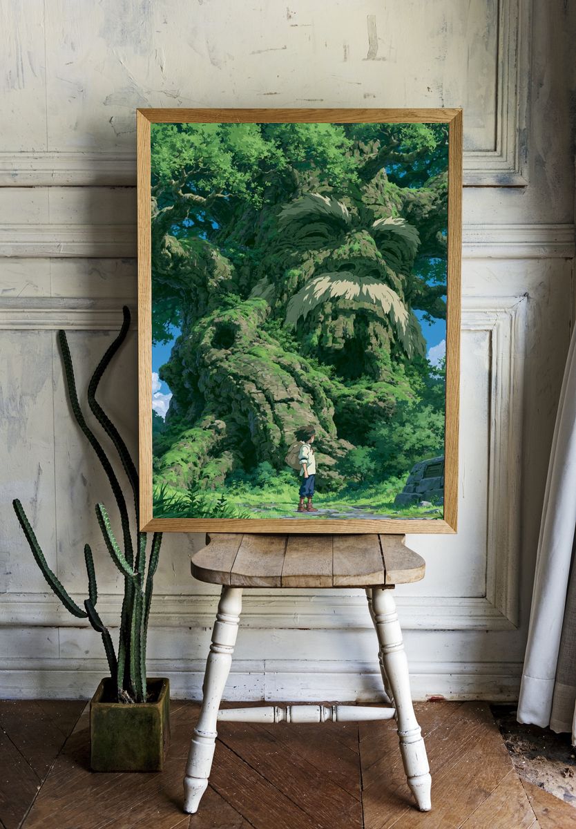 Ancient Tree Spirit Illustration Poster. — room view 1