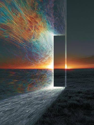 Surreal Sunset Portal Print.