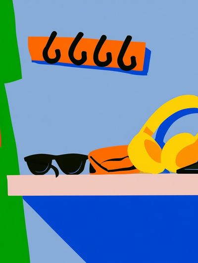 Colorful Sunglasses Still Life Poster.