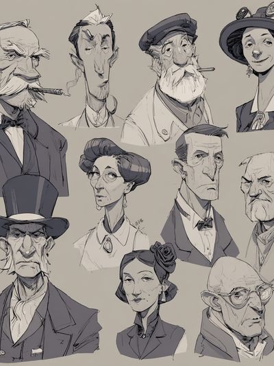 Character Portrait Sketch Print.