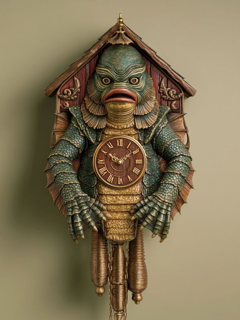 Creature Clockhouse Illustration Poster. poster — illustration art