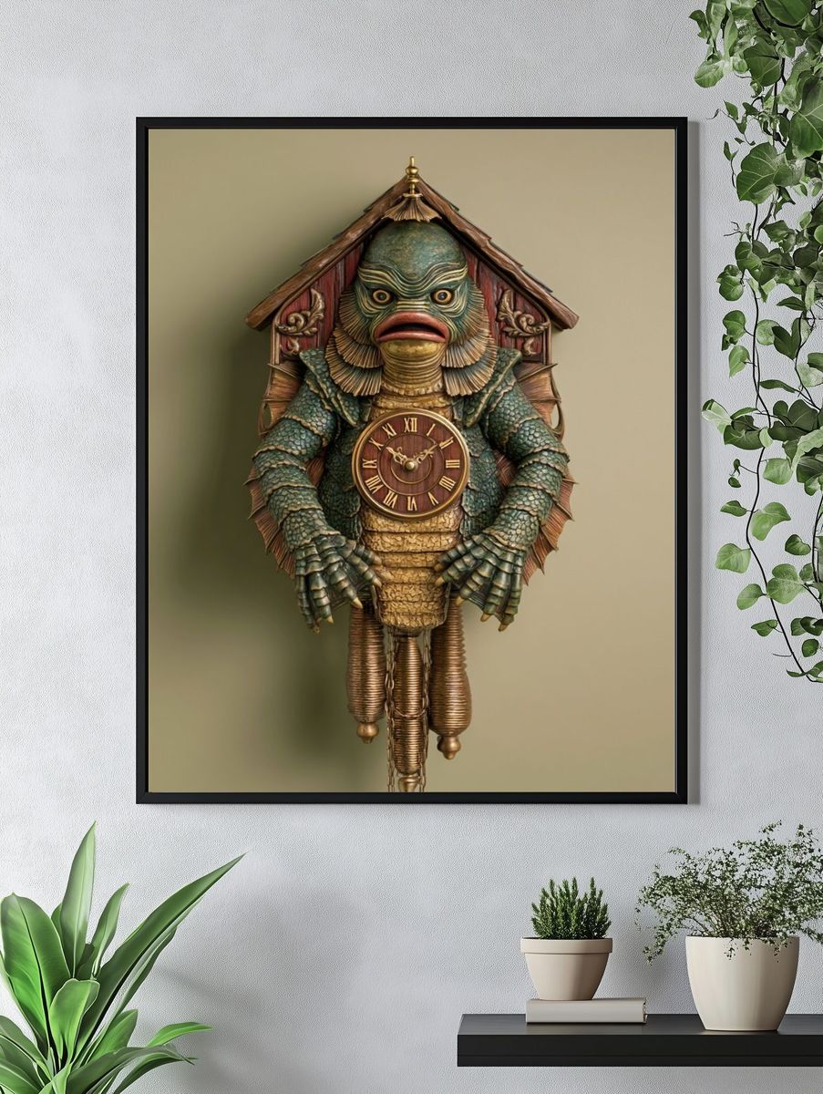 Creature Clockhouse Illustration Poster. — room view 4