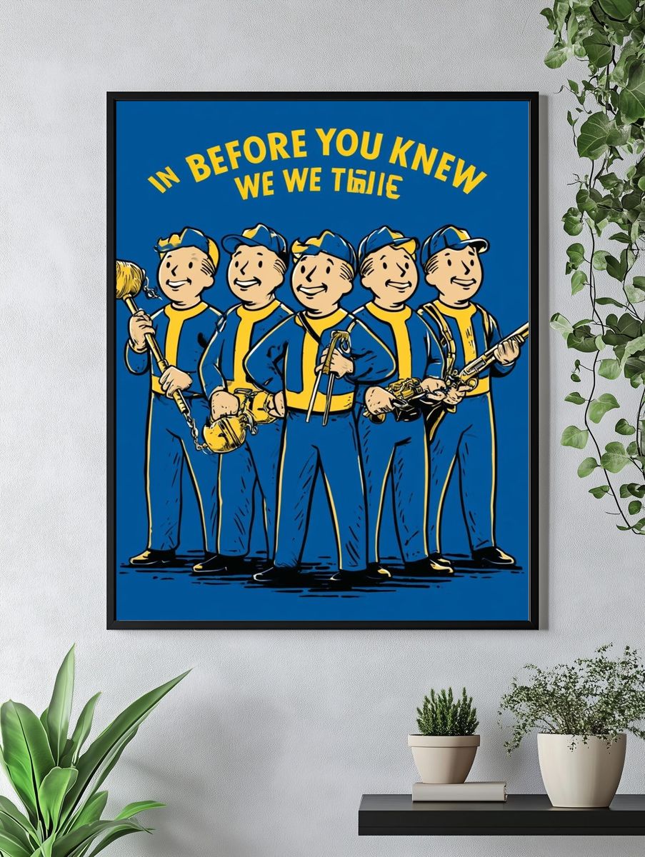 Vault Boy Band Illustration Poster. — room view 4
