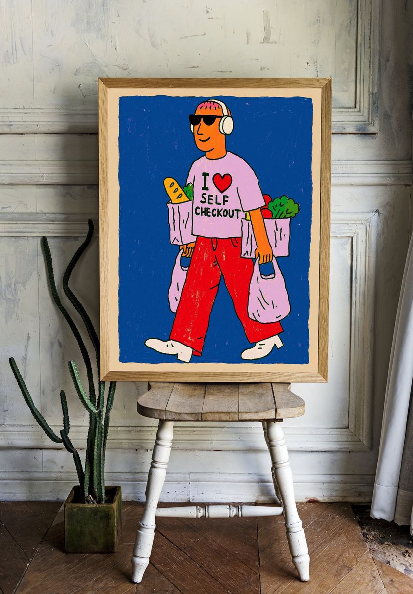 Self Checkout Illustration Poster. room preview