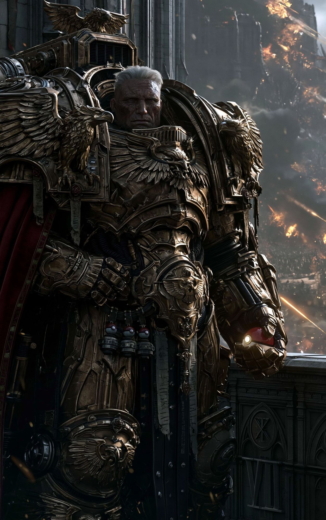Armored Warlord Sci-Fi Poster. poster — illustration art