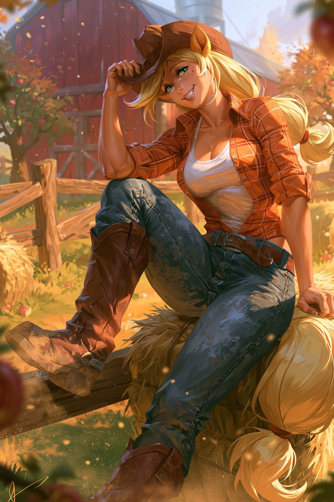 Cowgirl Portrait Illustration Poster. poster detail