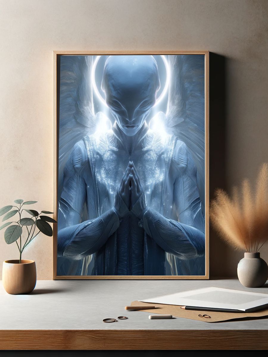 Celestial Angel Digital Art Poster. — room view 2