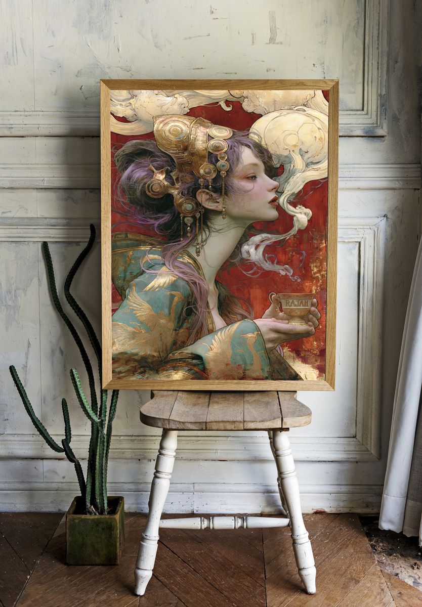 Rajah Portrait Illustration Poster. room preview