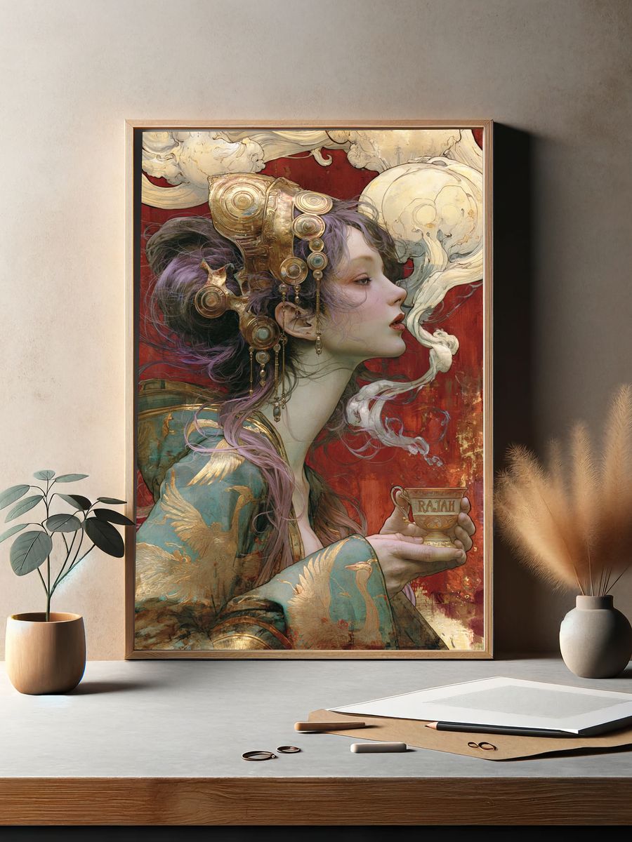 Rajah Portrait Illustration Poster. — room view 2