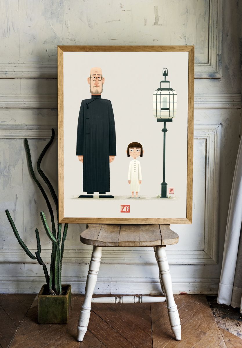 Minimalist Character Illustration Poster. — room view 1