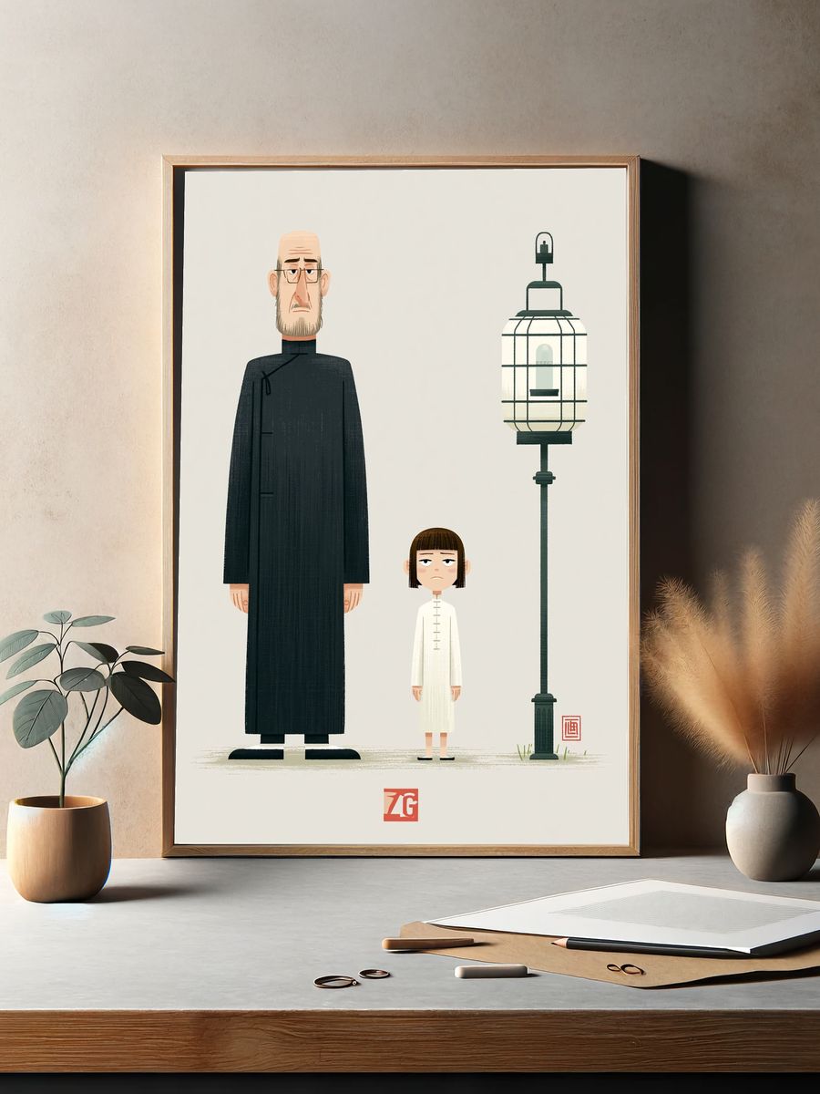 Minimalist Character Illustration Poster. — room view 2