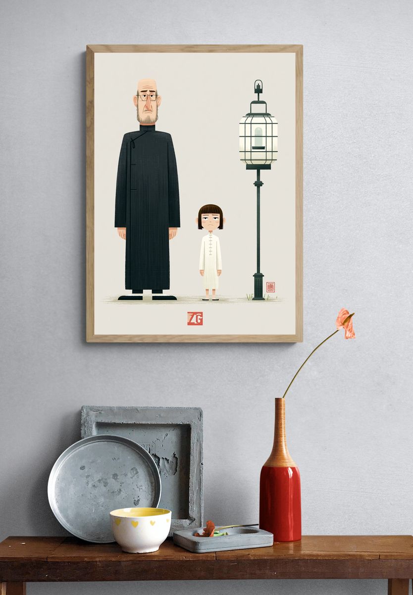 Minimalist Character Illustration Poster. — room view 3
