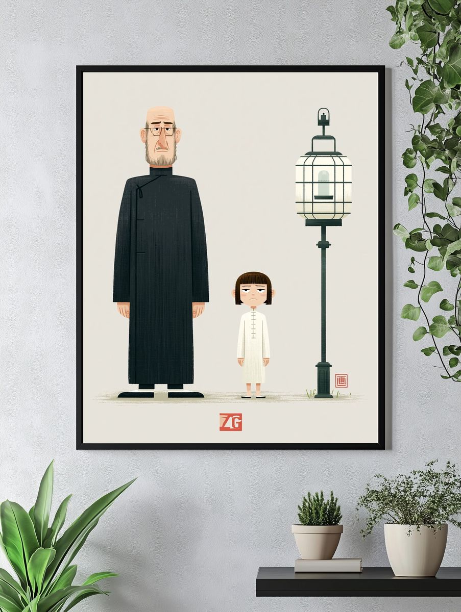 Minimalist Character Illustration Poster. — room view 4