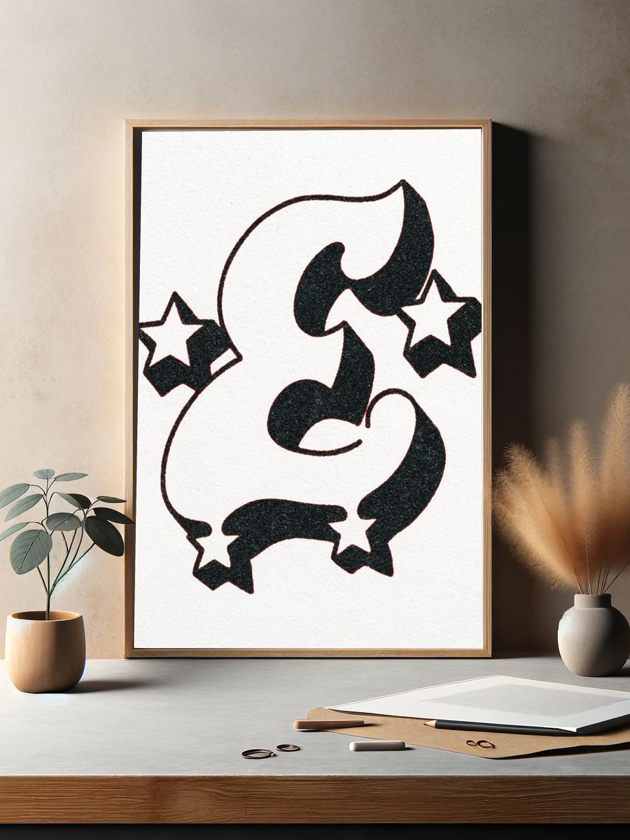 Starry Abstract Face Poster. — room view 2