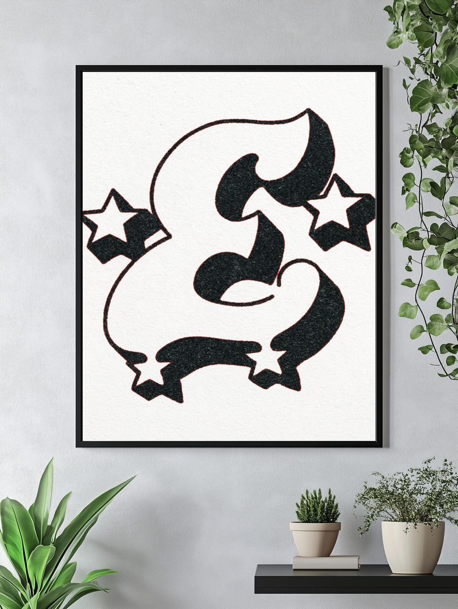 Starry Abstract Face Poster. — room view 4