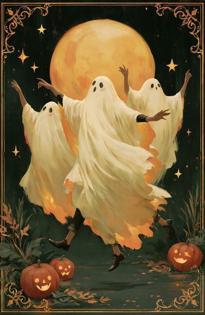 Halloween Ghost Dance Print.