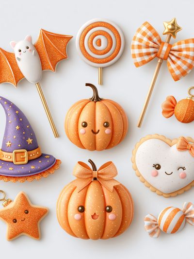 Halloween Treats Illustration Poster.