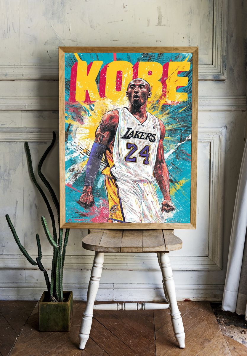 Kobe Bryant Graffiti Basketball Poster. room preview