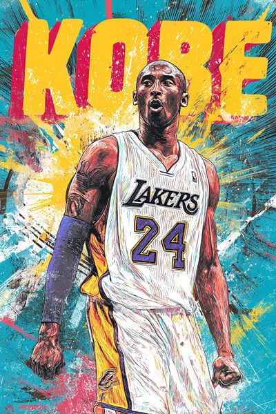 Kobe Bryant Graffiti Basketball Poster. poster