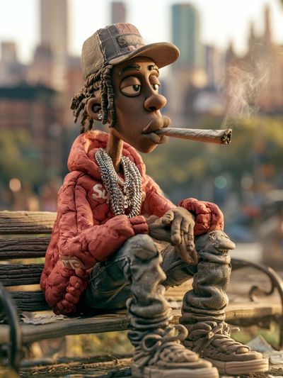 Clay Hip-Hop Figure Poster.