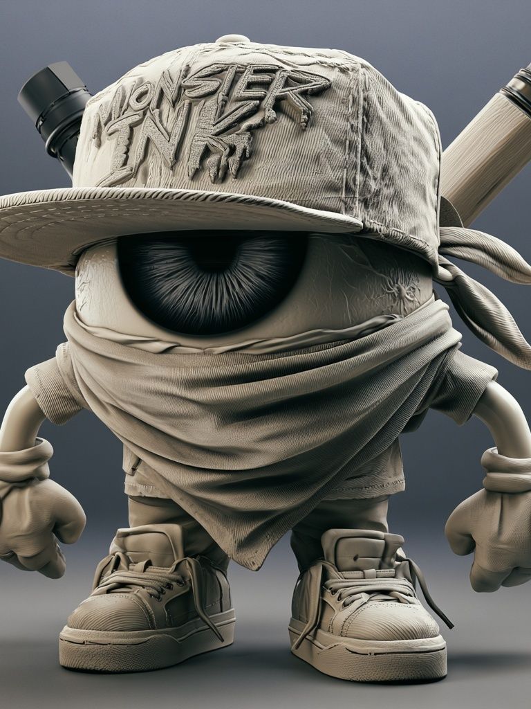 Monster Eye Streetwear Illustration Poster. poster detail