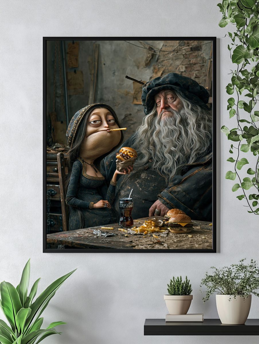 Dark Fantasy Feast Portrait Print. — room view 4