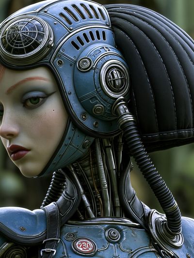 Cybernetic Portrait — Sci-Fi Print. poster
