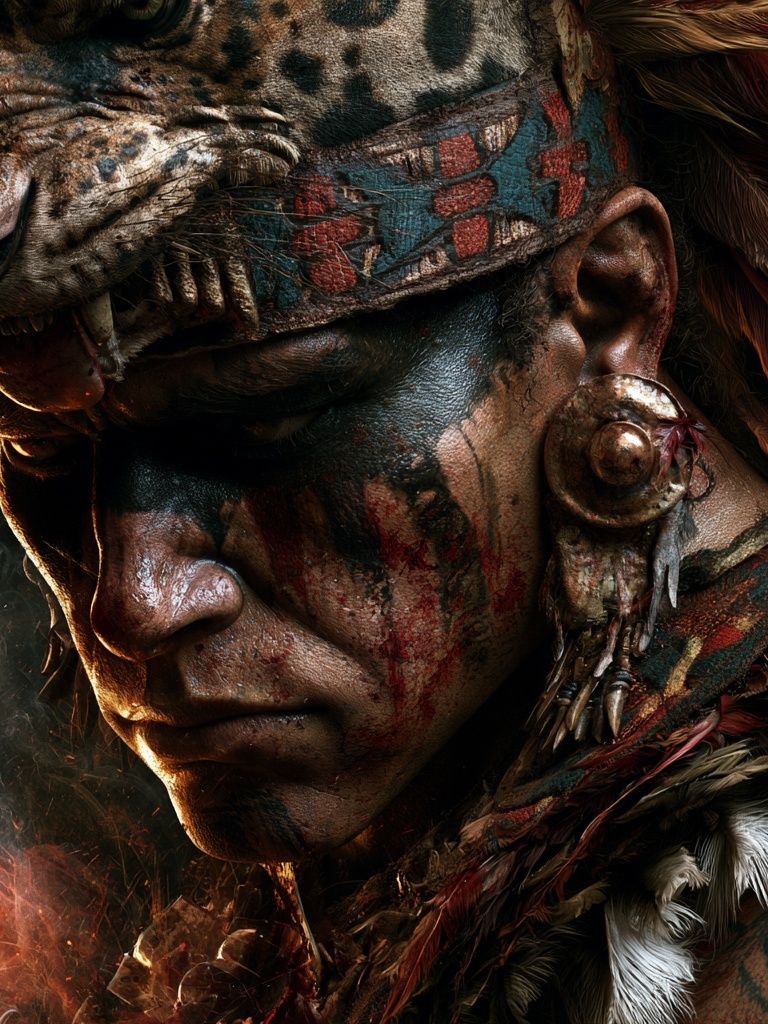 Warrior Shaman Portrait Poster. poster detail