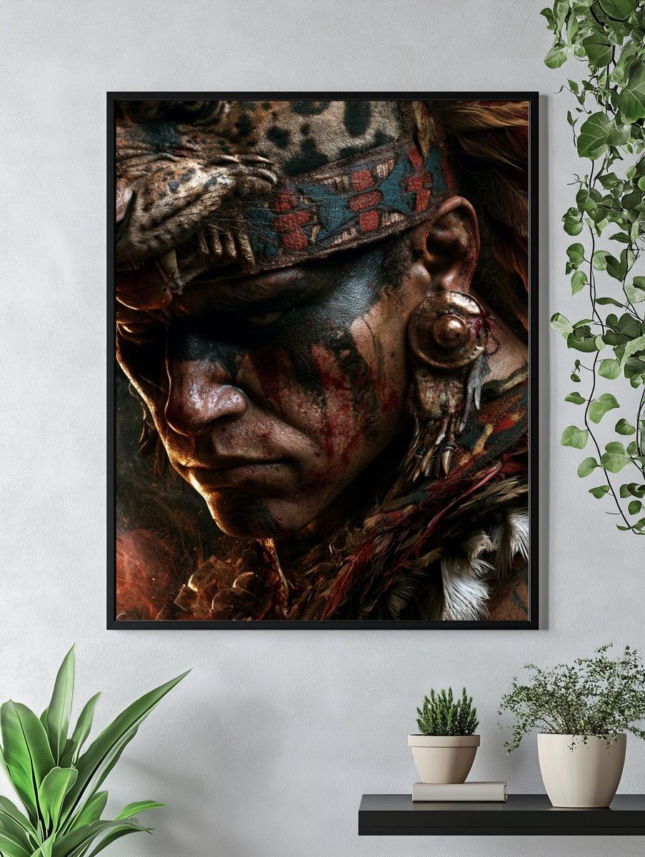 Warrior Shaman Portrait Poster. — room view 4