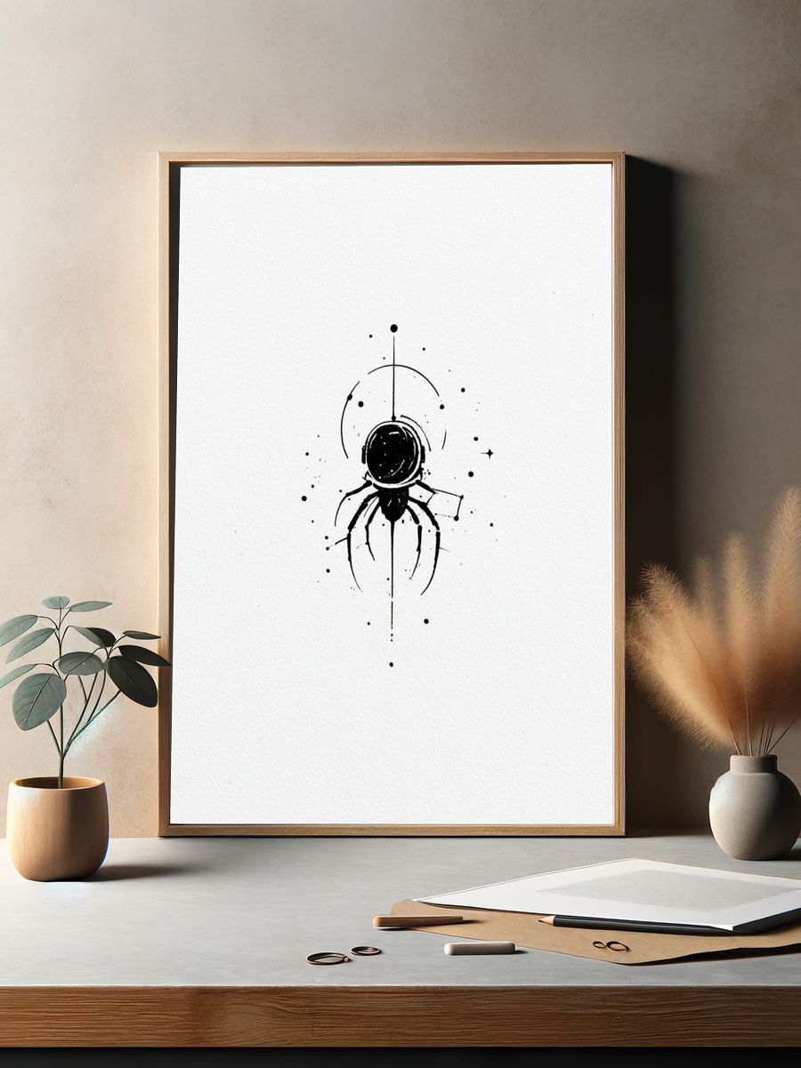 Surreal Eye Meeting Illustration Poster. — room view 2