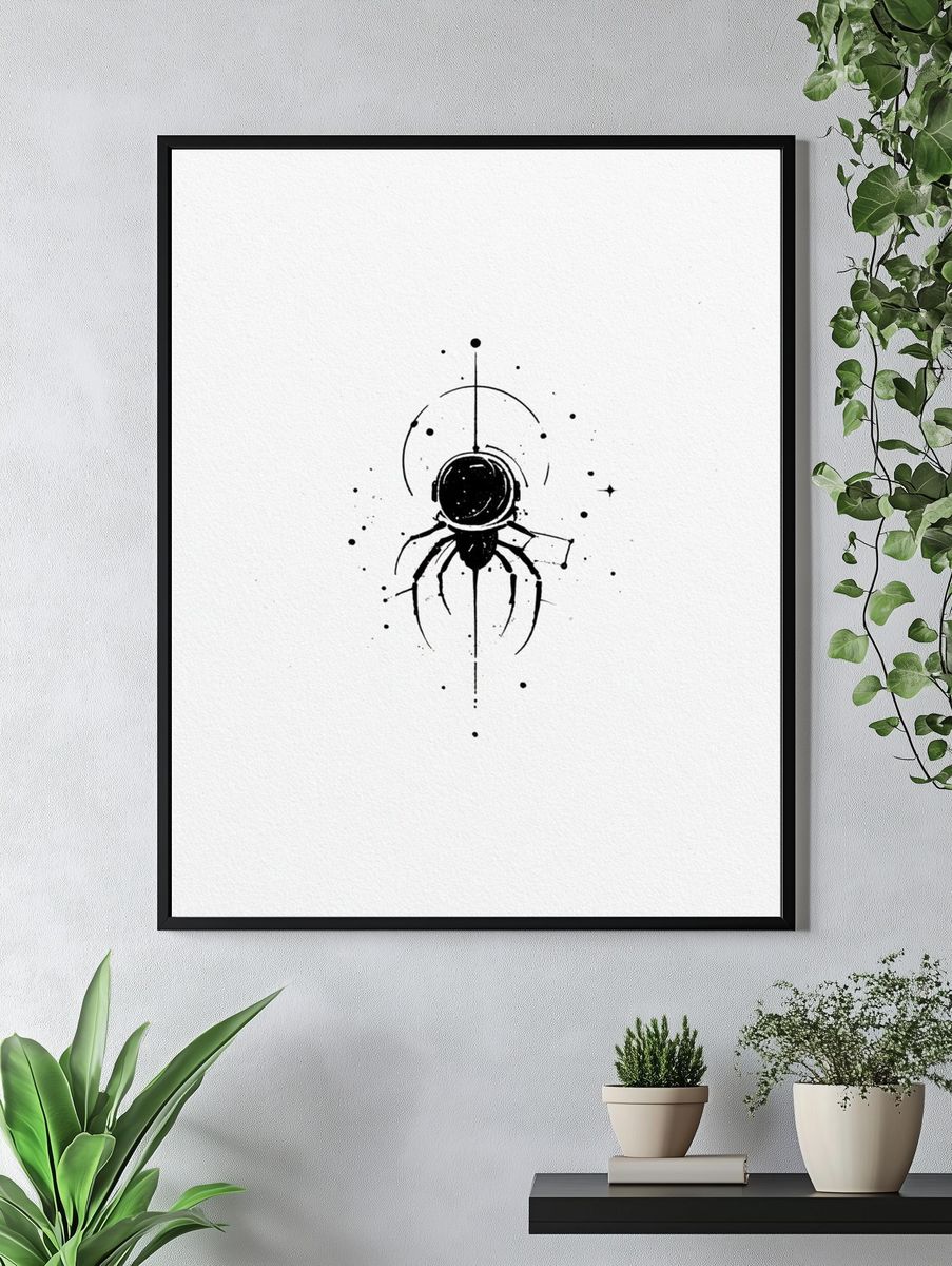 Surreal Eye Meeting Illustration Poster. — room view 4