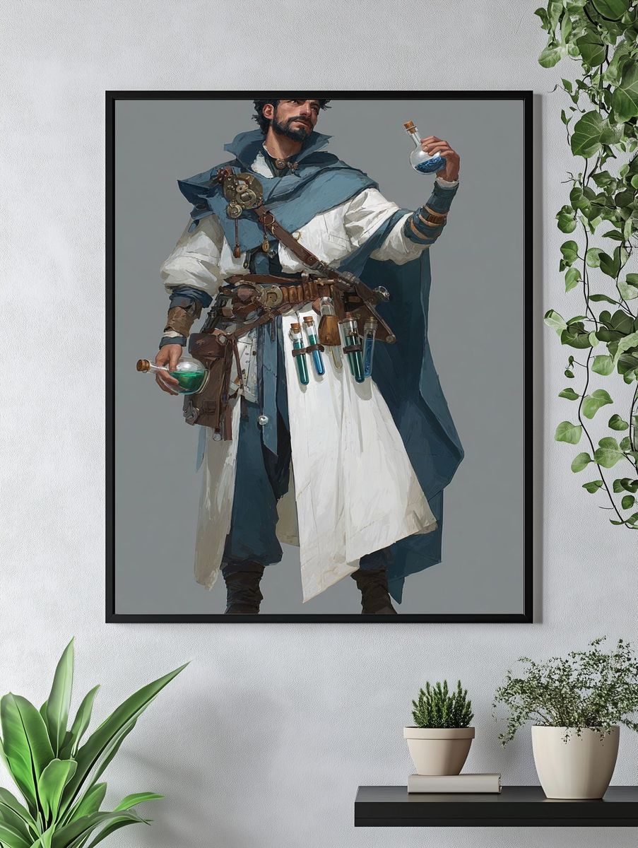 Alchemist Character Illustration Poster. — room view 4