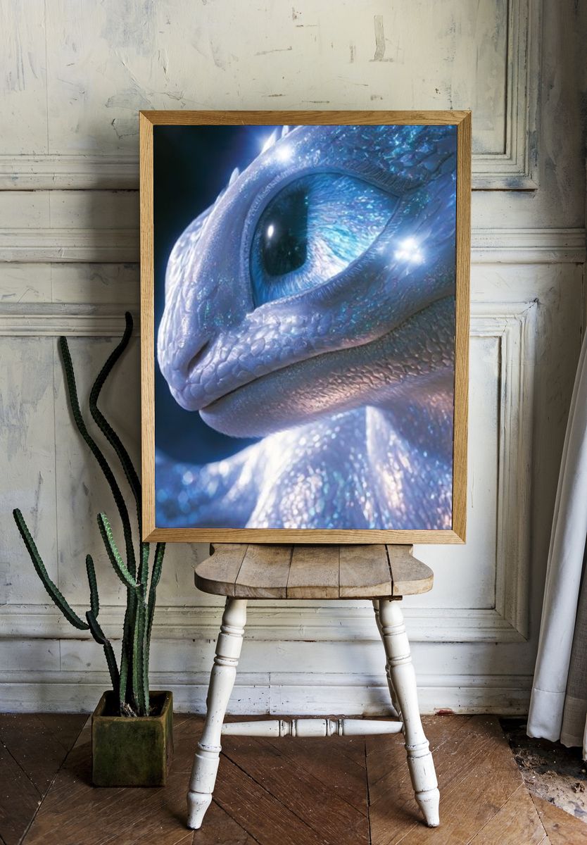 Crystal Dragon Portrait Poster. room preview
