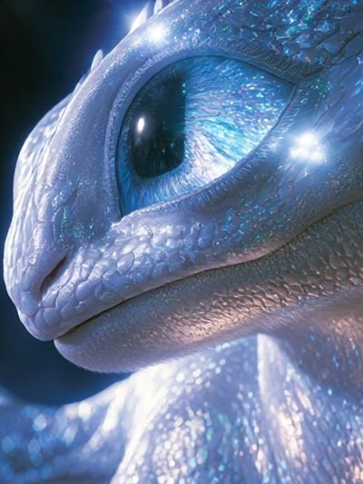 Crystal Dragon Portrait Poster.
